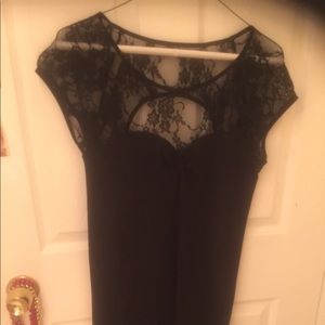 Bebe bodycon black lace dress